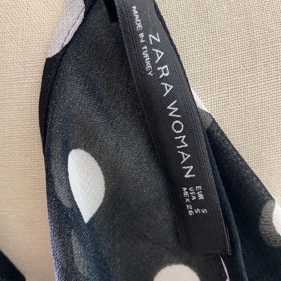 ZARA black and white polka dot fun party dress S - Picture 8 of 8